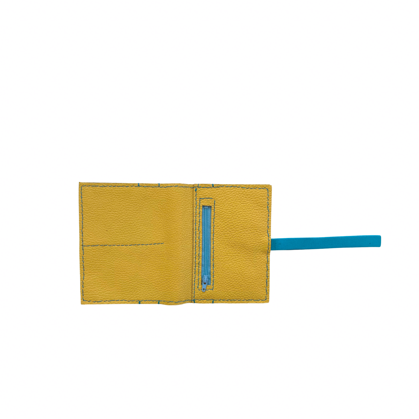 Large Wallet, Yellow/Turquoise