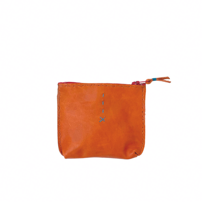 Small Zippered Pouch, Orange