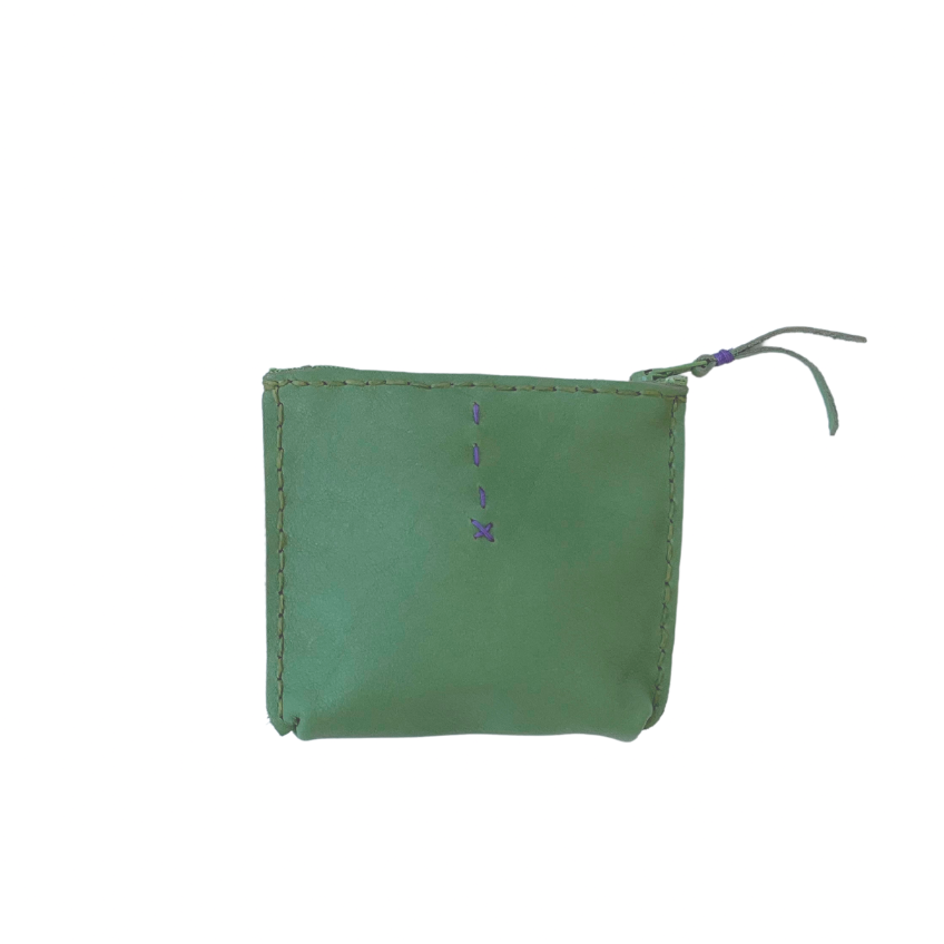 Small Zippered Pouch, Green